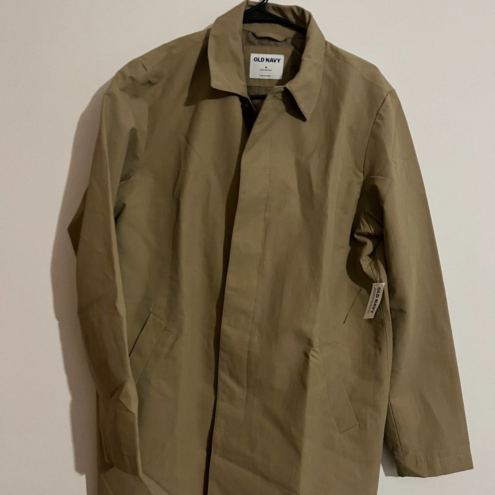 NWT Old Navy Water resistant rain jacket, Men,  Brown, Size M
